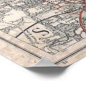 Vintage Karte von London England (1900) 2 Poster (Ecke)