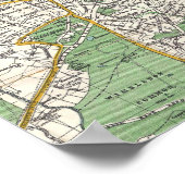 Vintage Karte von London England (1900) Poster (Ecke)