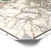 Vintage Karte von London England Poster (Ecke)