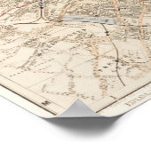 Vintage Karte von London Poster (Ecke)