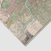 Vintage Karte von London Seidenpapier (Ausschnitt)