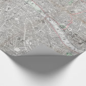 Vintage Karte von London-Stadt Geschenkpapier (Ecke)