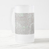 Vintage Karte von London-Stadt Mattglas Bierglas (Vorderseite Links)