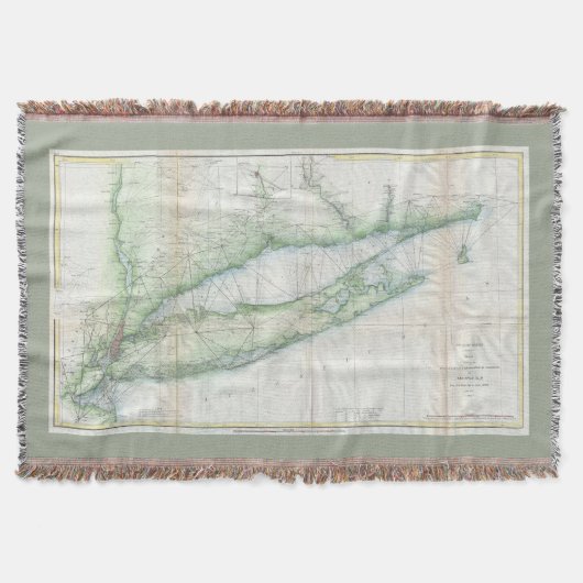 Vintage Karte von Long Island NY (1877) Decke (Vorderseite)