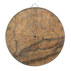 Vintage Karte von Long Island und Connecticut (181 Dartscheibe