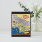 Vintage Karte von Los Angeles (Stehend Vorderseite)