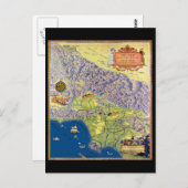 Vintage Karte von Los Angeles (Vorne/Hinten)