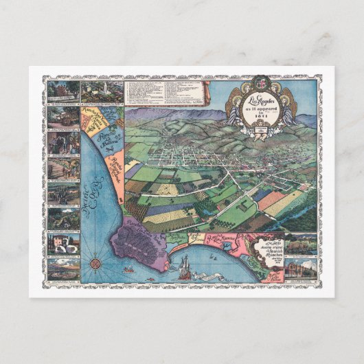 Vintage Karte von Los Angeles 1871 (Vorderseite)