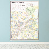 Vintage Karte von Los Angeles CA (1884) Leinwanddruck (Insitu (Holzboden))