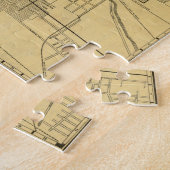 Vintage Karte von Los Angeles CA (1914) Puzzle (Seite)