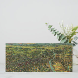 Vintage Karte von Los Angeles, Kalifornien und Flu