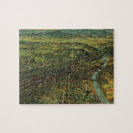Vintage Karte von Los Angeles, Kalifornien und Flu Puzzle