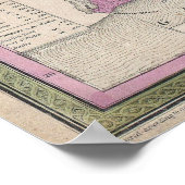 Vintage Karte von Louisiana (1853) Poster (Ecke)