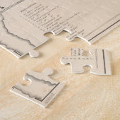 Vintage Karte von Lowell MA (1832) Puzzle (Seite)