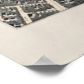 Vintage Karte von Lowell MA (1876) Poster (Ecke)