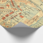 Vintage Karte von Luxury London River Thames Geschenkpapier (Ecke)