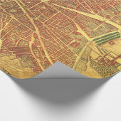 Vintage Karte von Madrid Spanien (1656) Geschenkpapier (Ecke)