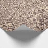 Vintage Karte von Madrid Spanien (1702) Geschenkpapier (Ecke)