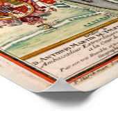 Vintage Karte von Madrid Spanien (1705) Poster (Ecke)