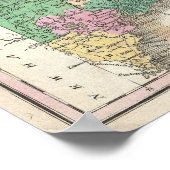 Vintage Karte von Maine (1827) Poster (Ecke)