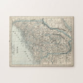 Vintage Karte von Maine (1893) Puzzle (Horizontal)