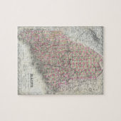 Vintage Karte von Maine (1894) Puzzle (Horizontal)