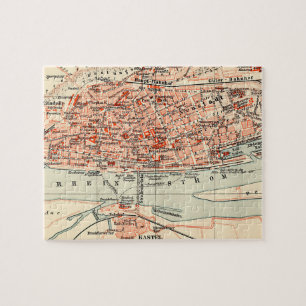 Vintage Karte von Mainz Deutschland (1905) Puzzle
