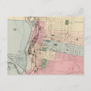 Vintage Karte von Manchester New Hampshire (1877)