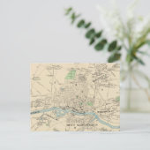 Vintage Karte von Manchester NH (1892) (Stehend Vorderseite)