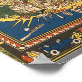 Vintage Karte von Manhattan Poster (Ecke)