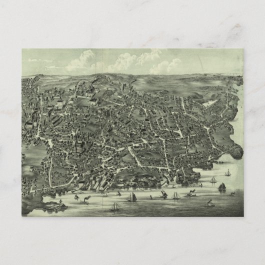 Vintage Karte von Marblehead MA (1882) (Vorderseite)