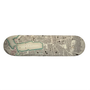 Vintage Karte von Marseille Frankreich (1840) Skateboard