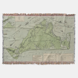 Vintage Karte von Marthas Vineyard (1913) Decke