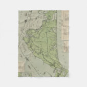 Vintage Karte von Marthas Vineyard (1913) Fleecedecke (Vorderseite)