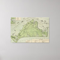 Vintage Karte von Marthas Vineyard (1913)