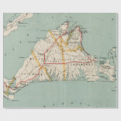 Vintage Karte von Martha's Vineyard (1917) Geschenkpapier (Flach)