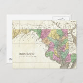 Vintage Karte von Maryland (1827) (Vorne/Hinten)