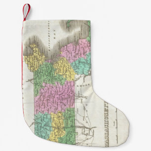 Vintage Karte von Massachusetts (1827) Kleiner Weihnachtsstrumpf