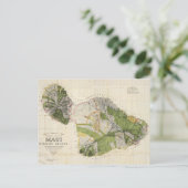 Vintage Karte von Maui Island (1906) (Stehend Vorderseite)