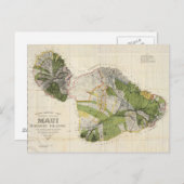 Vintage Karte von Maui Island (1906) (Vorne/Hinten)