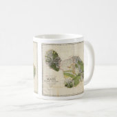 Vintage Karte von Maui Island (1906) Kaffeetasse (VorderseiteRechts)