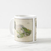 Vintage Karte von Maui Island (1906) Kaffeetasse (Vorderseite Links)