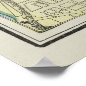 Vintage Karte von Memphis Tennessee (1901) Poster (Ecke)