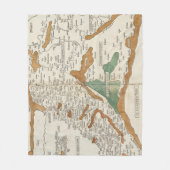 Vintage Karte von Mesopotamia (1482) Fleecedecke (Vorderseite)