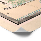 Vintage Karte von Mexico City (1886) Poster (Ecke)