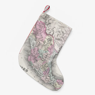 Vintage Karte von Mexiko (1855) Kleiner Weihnachtsstrumpf