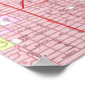 Vintage Karte von Miami Florida (1962) Poster (Ecke)