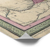 Vintage Karte von Michigan (1853) Poster (Ecke)