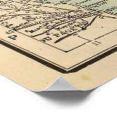 Vintage Karte von Michigan (1909) Poster (Ecke)