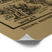 Vintage Karte von Michigan (1912) - Tan Poster (Ecke)